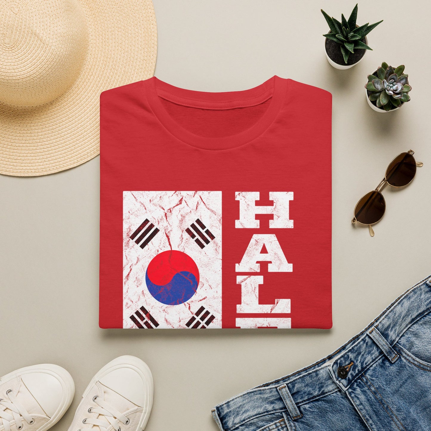 Half Korean T-Shirt — Korean Flag Heritage Pride Tee