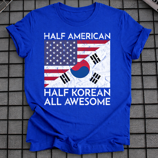 HALF AMERICAN HALF KOREAN T-SHIRT