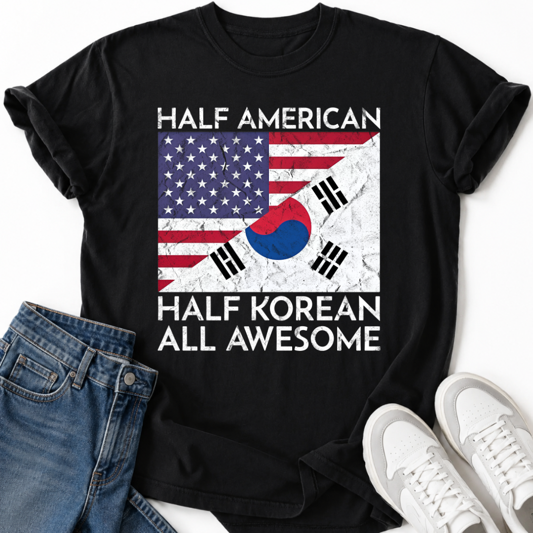 HALF AMERICAN HALF KOREAN T-SHIRT