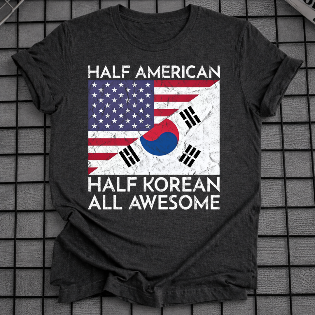HALF AMERICAN HALF KOREAN T-SHIRT