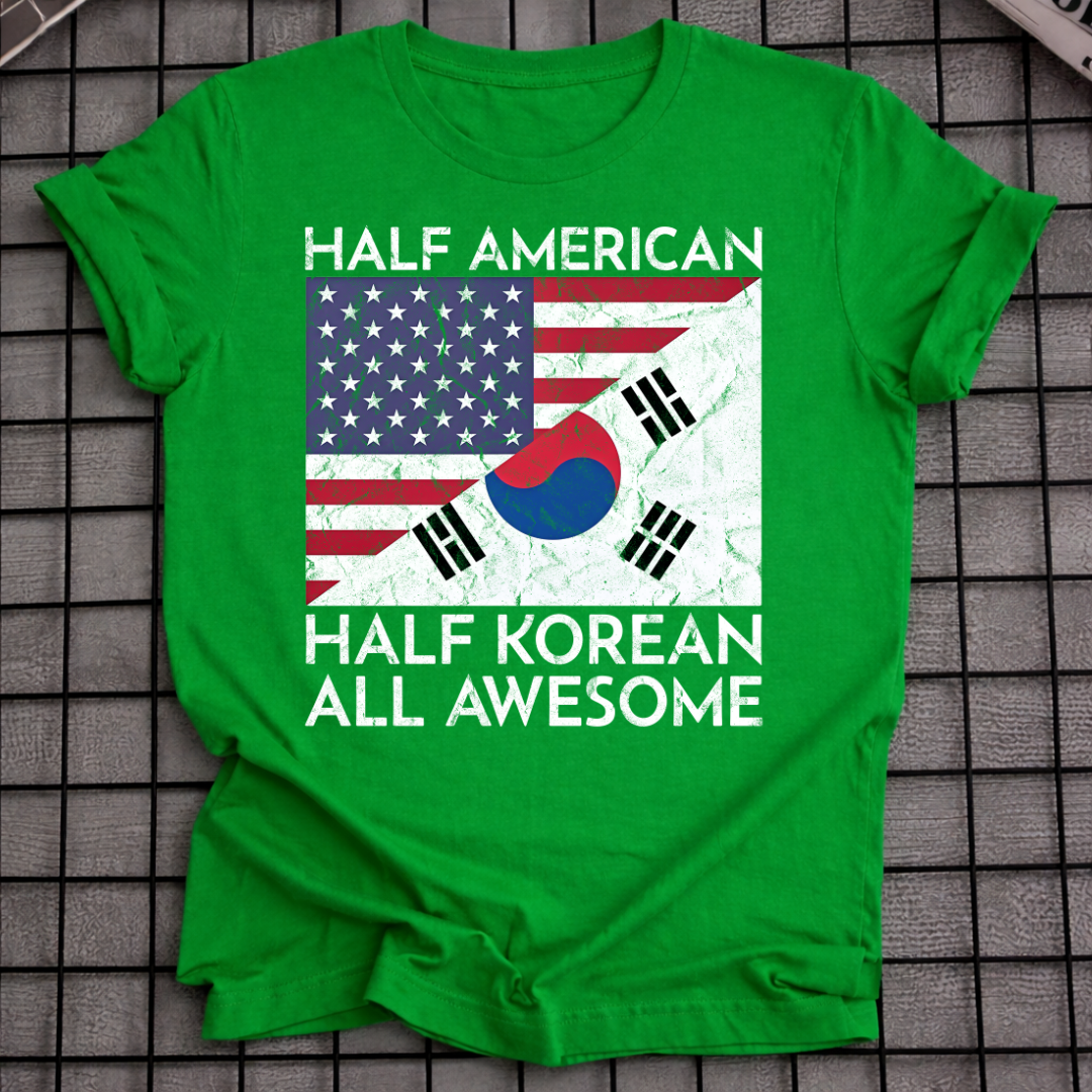 HALF AMERICAN HALF KOREAN T-SHIRT