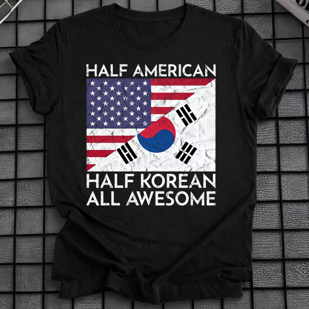 HALF AMERICAN HALF KOREAN T-SHIRT