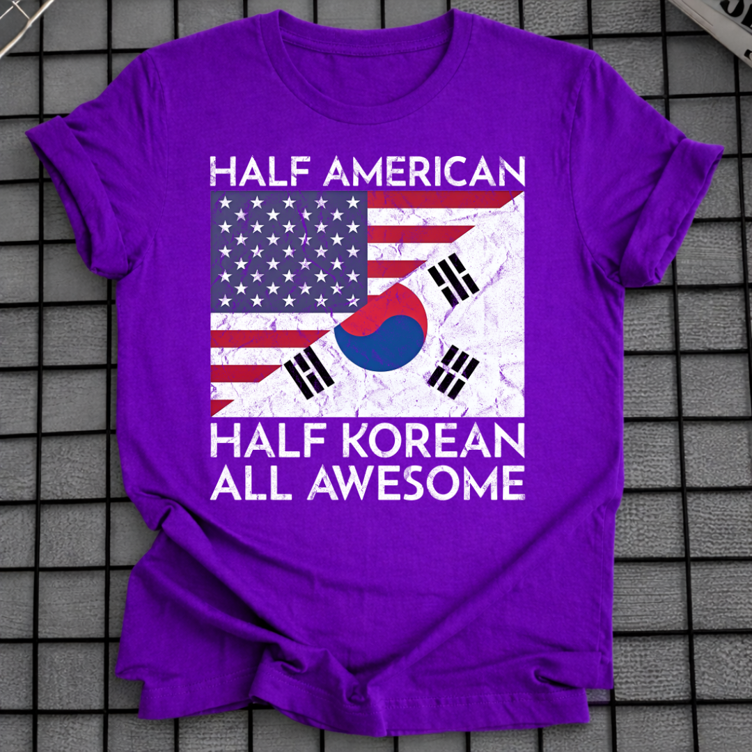 HALF AMERICAN HALF KOREAN T-SHIRT
