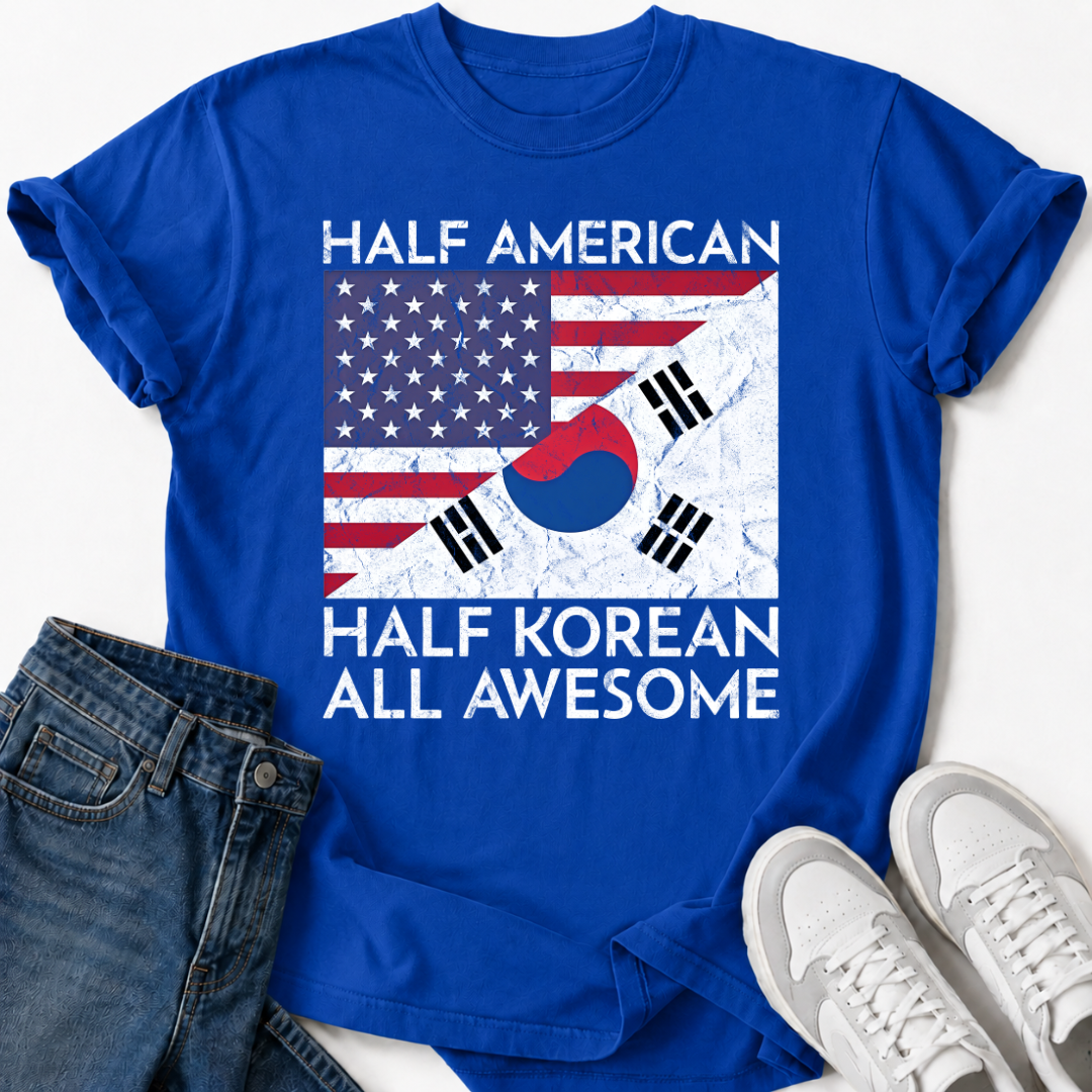 HALF AMERICAN HALF KOREAN T-SHIRT