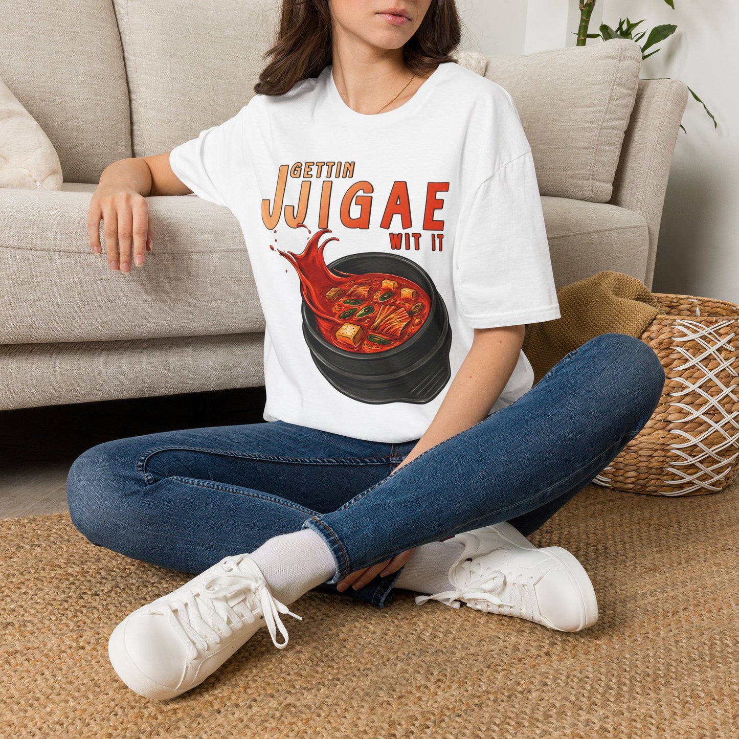 Gettin Jjigae Wit It T-Shirt – Korean Stew Graphic Tee for Foodies & K-Culture Fans