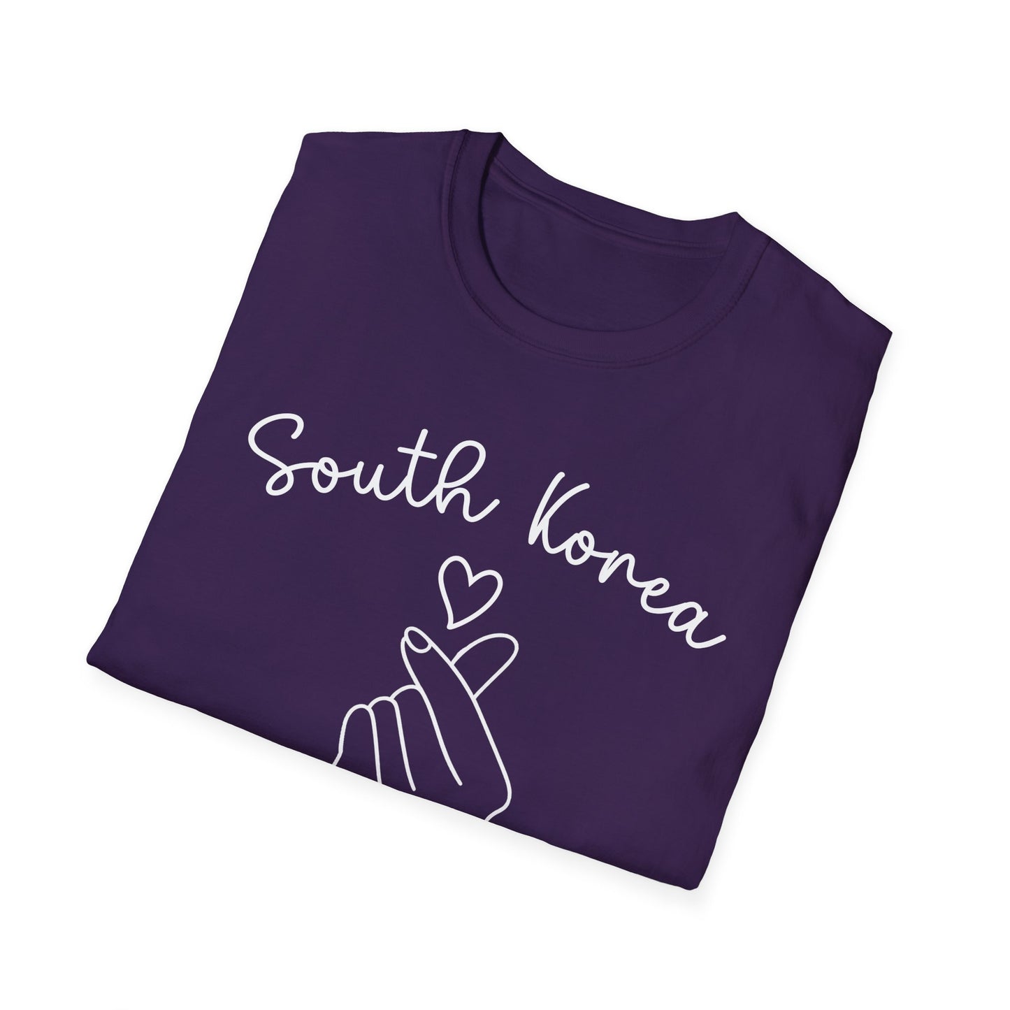 South Korea Love Hand Gesture Unisex Softstyle T-Shirt