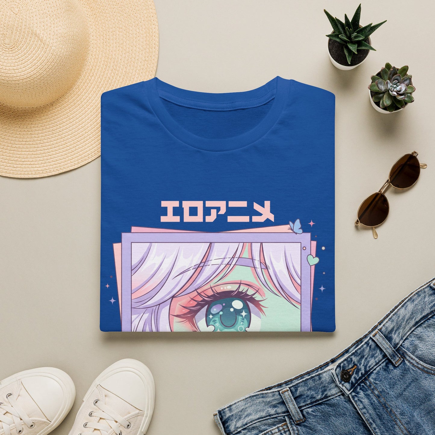 Anime Eye Graphic T-Shirt — エロアニメ Pastel Kawaii Aesthetic