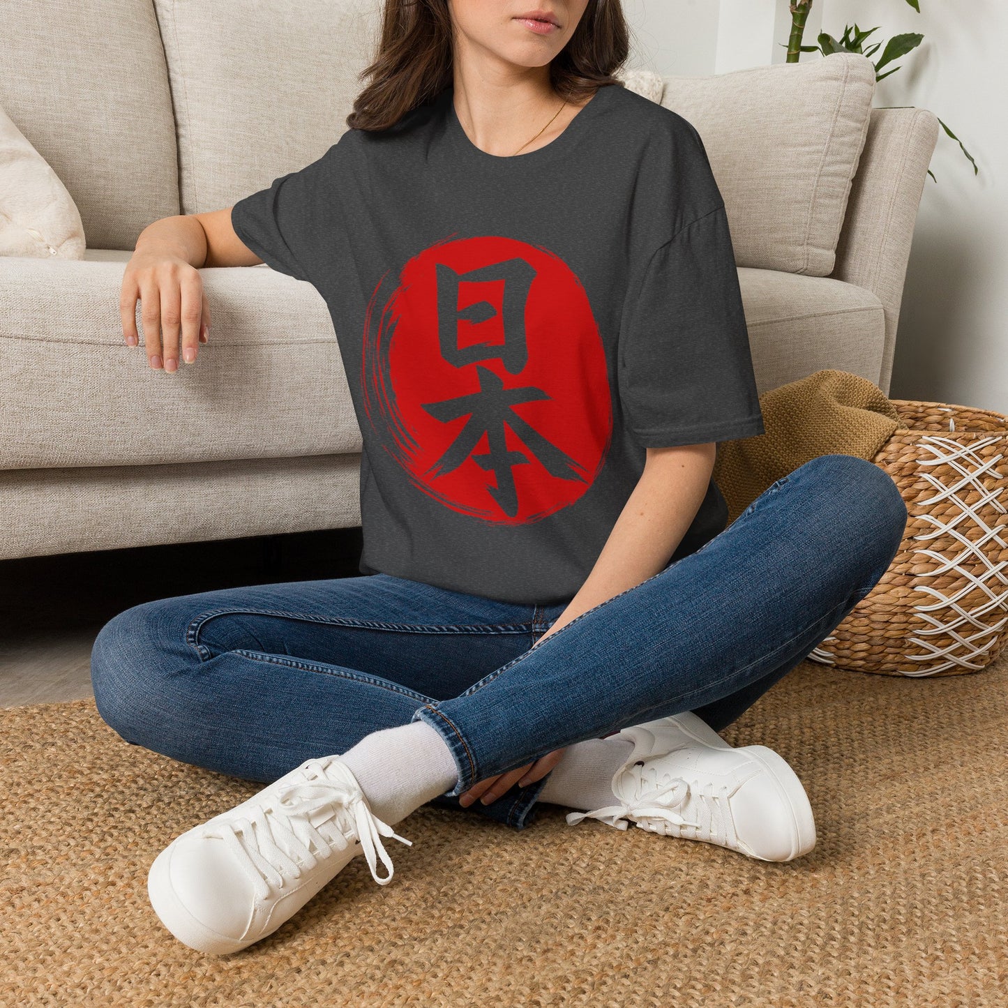 Japan Flag T-Shirt — Red Sun Kanji Graphic Tee