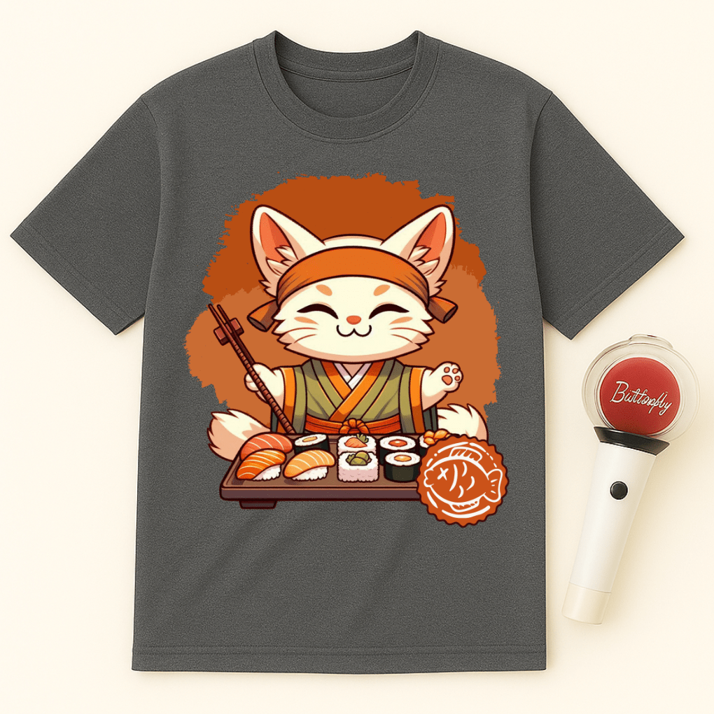 KAWAII SUSHI CHEF CAT UNISEX T-SHIRT