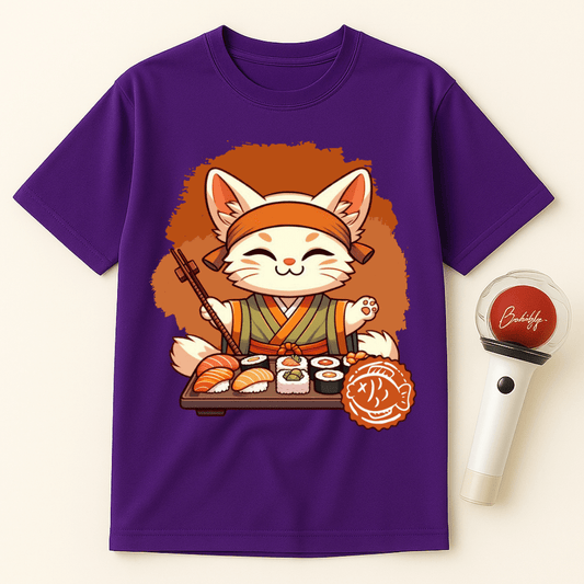 KAWAII SUSHI CHEF CAT UNISEX T-SHIRT