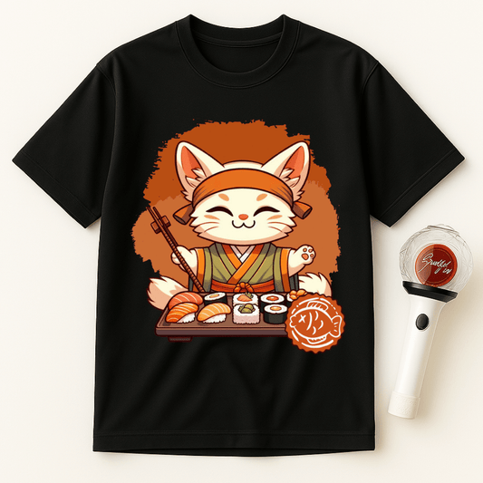 KAWAII SUSHI CHEF CAT UNISEX T-SHIRT