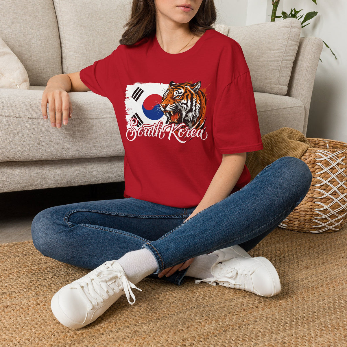 South Korea Tiger T-Shirt — Korean Flag Graphic Tee