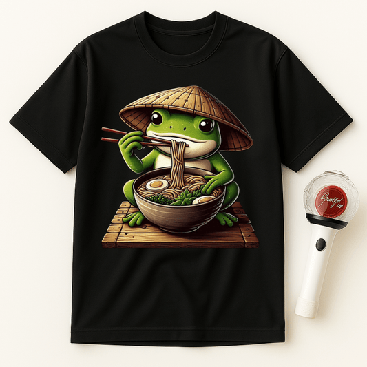 FROG EATING RAMEN UNISEX T-SHIRT