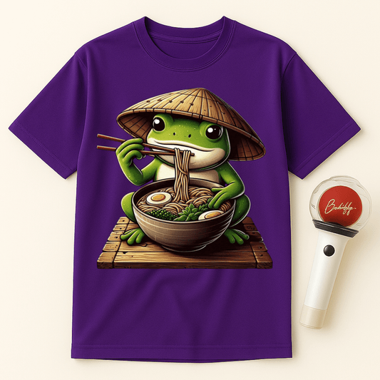 FROG EATING RAMEN UNISEX T-SHIRT