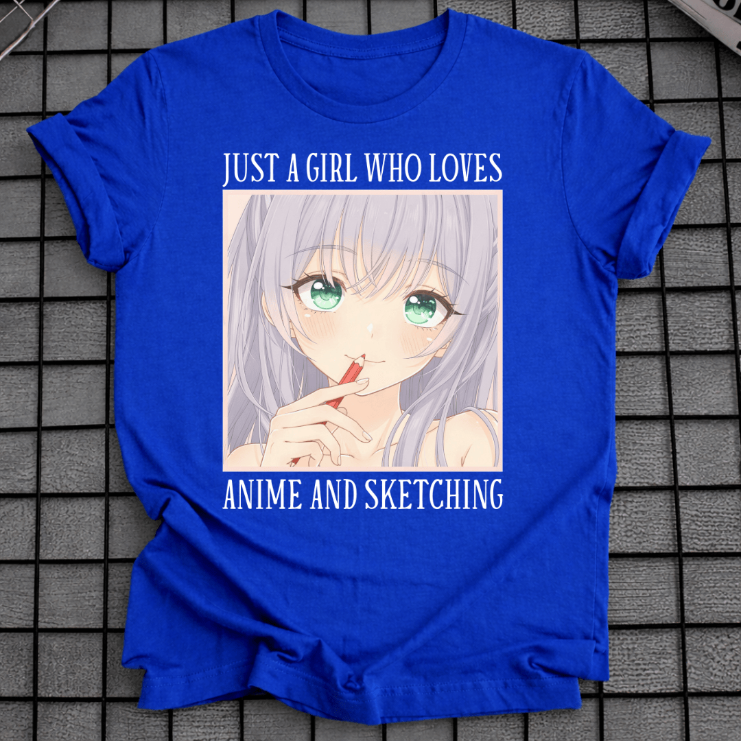 EIN MÄDCHEN, DAS ANIME & SKETCHEN LIEBT T-SHIRT