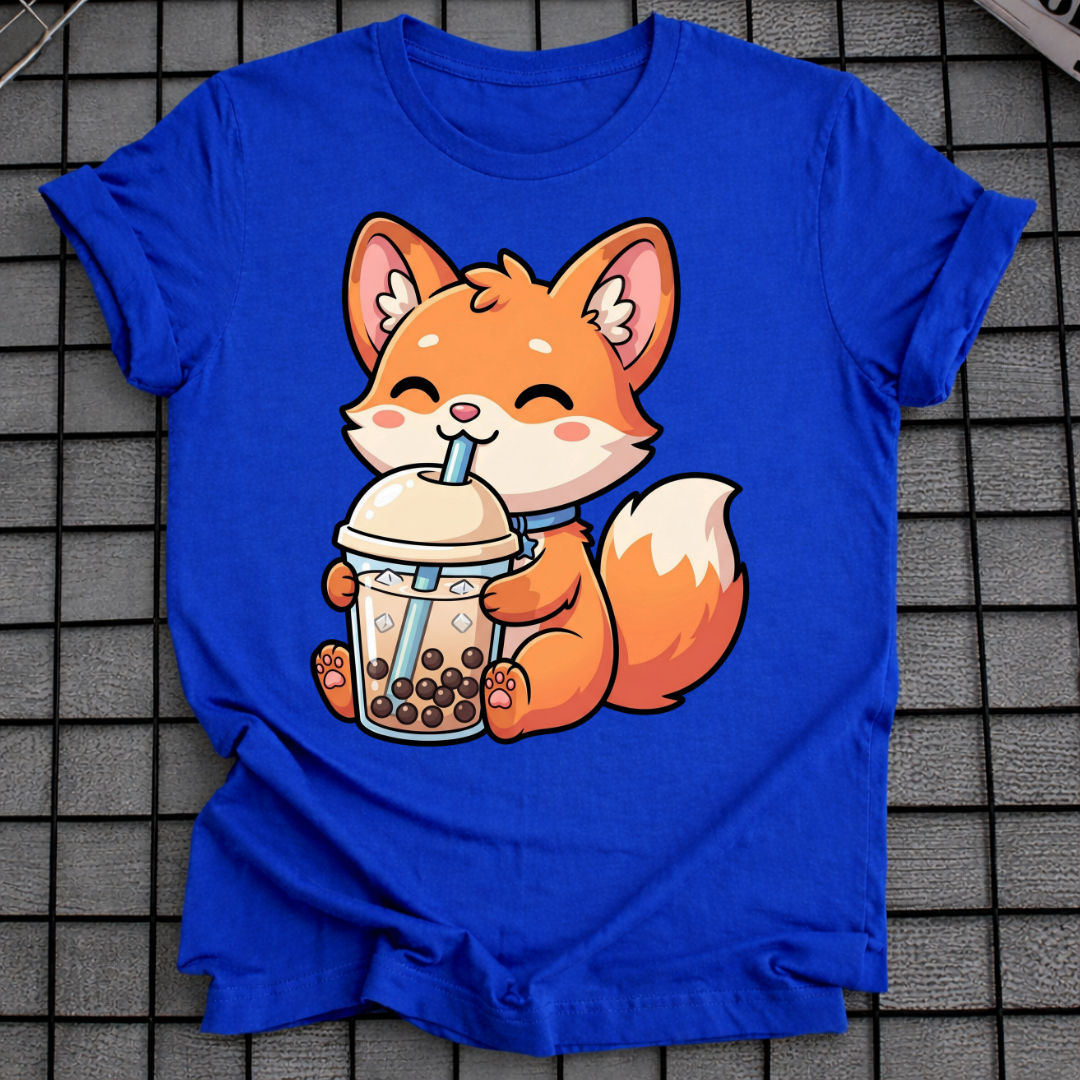 FUCHS TRINKT BUBBLE TEA T-SHIRT
