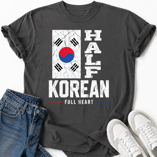 HALF KOREAN FULL HEART T-SHIRT