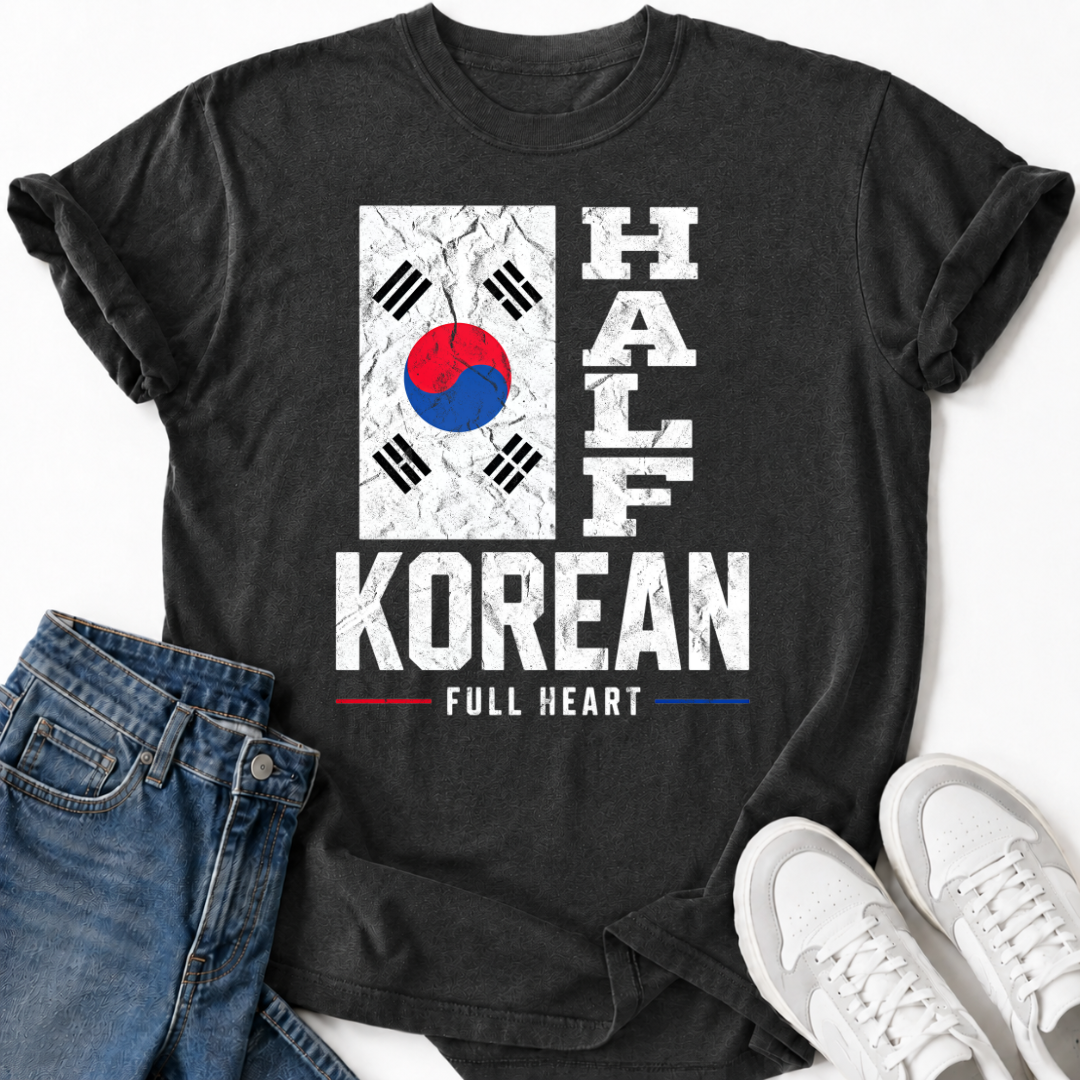 HALF KOREAN FULL HEART T-SHIRT