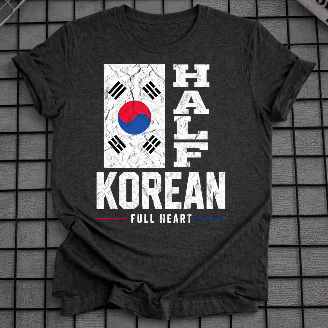 HALF KOREAN FULL HEART T-SHIRT