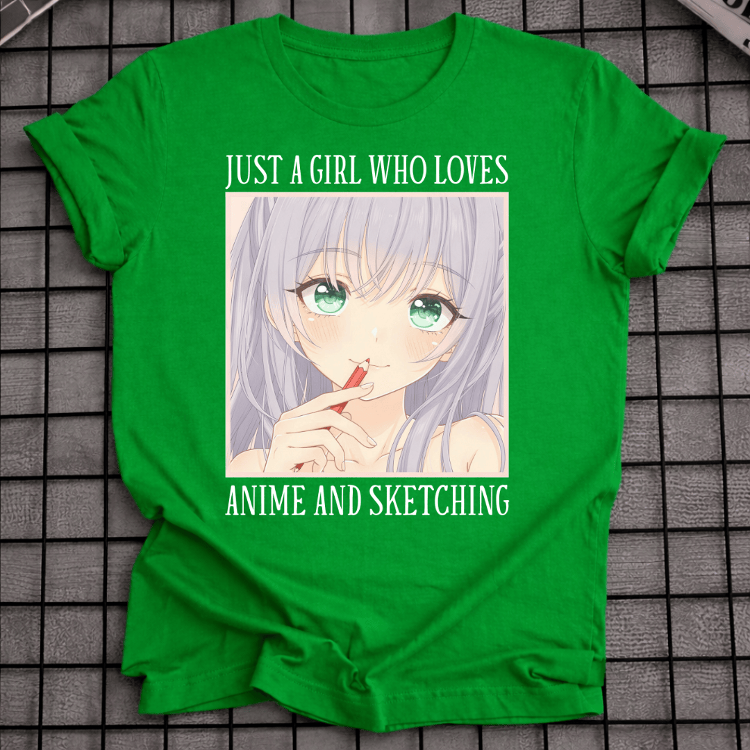 EIN MÄDCHEN, DAS ANIME & SKETCHEN LIEBT T-SHIRT