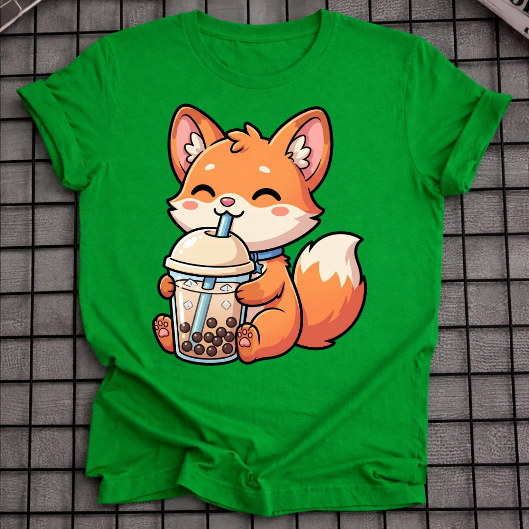 FUCHS TRINKT BUBBLE TEA T-SHIRT