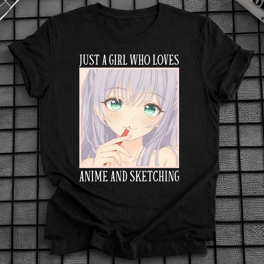 EIN MÄDCHEN, DAS ANIME & SKETCHEN LIEBT T-SHIRT