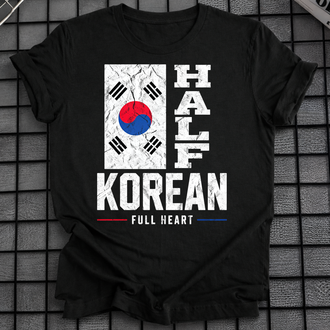 HALF KOREAN FULL HEART T-SHIRT