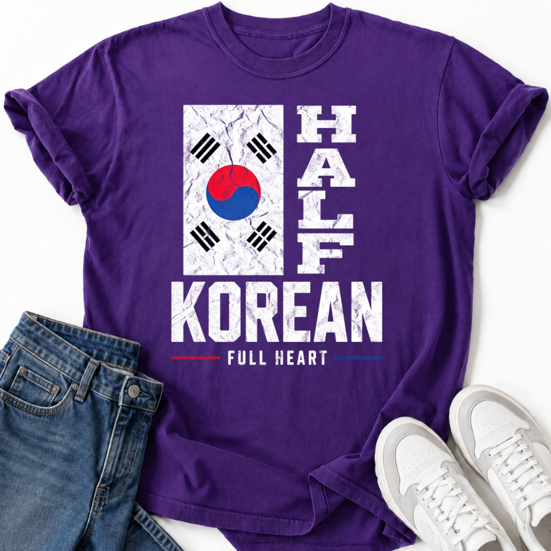 HALF KOREAN FULL HEART T-SHIRT
