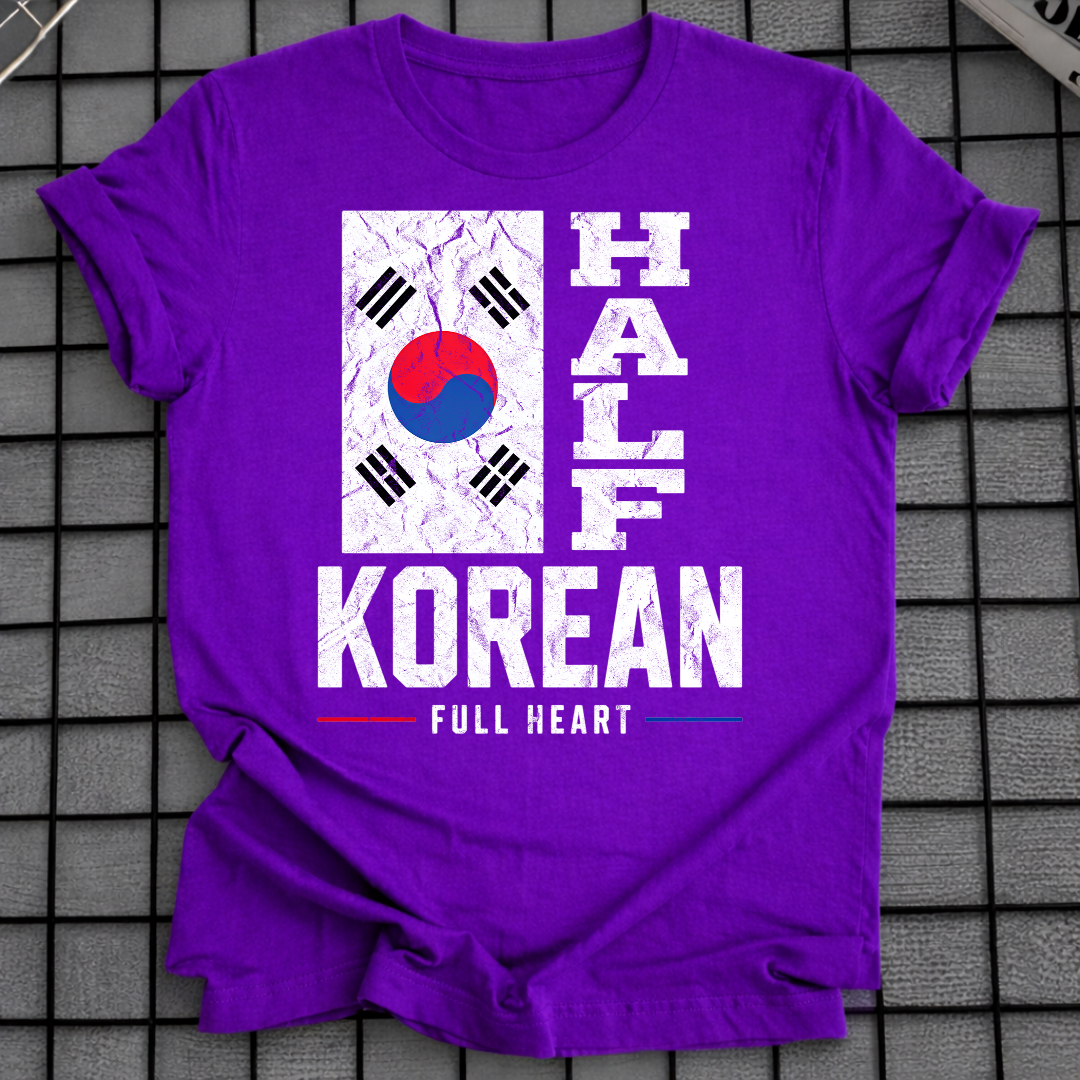 HALF KOREAN FULL HEART T-SHIRT