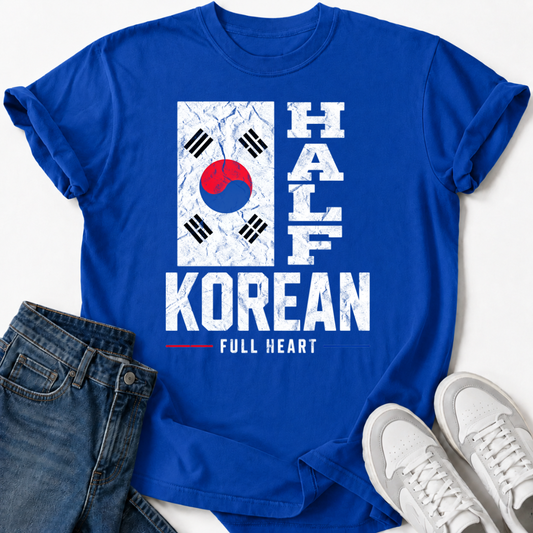 HALF KOREAN FULL HEART T-SHIRT