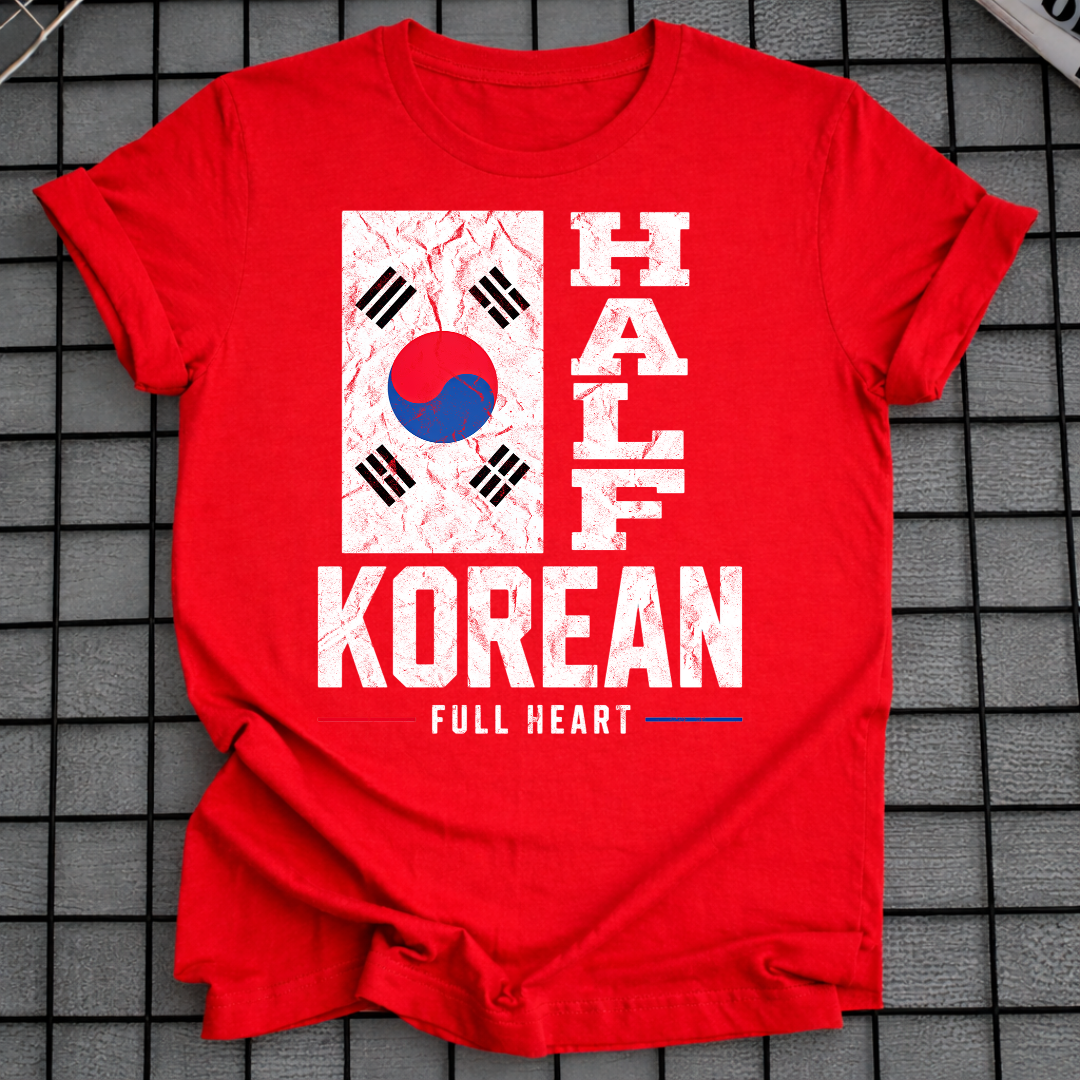 HALF KOREAN FULL HEART T-SHIRT