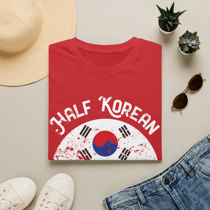Half Korean T-Shirt — "Whole Lot of Awesome" Korean Flag Tee