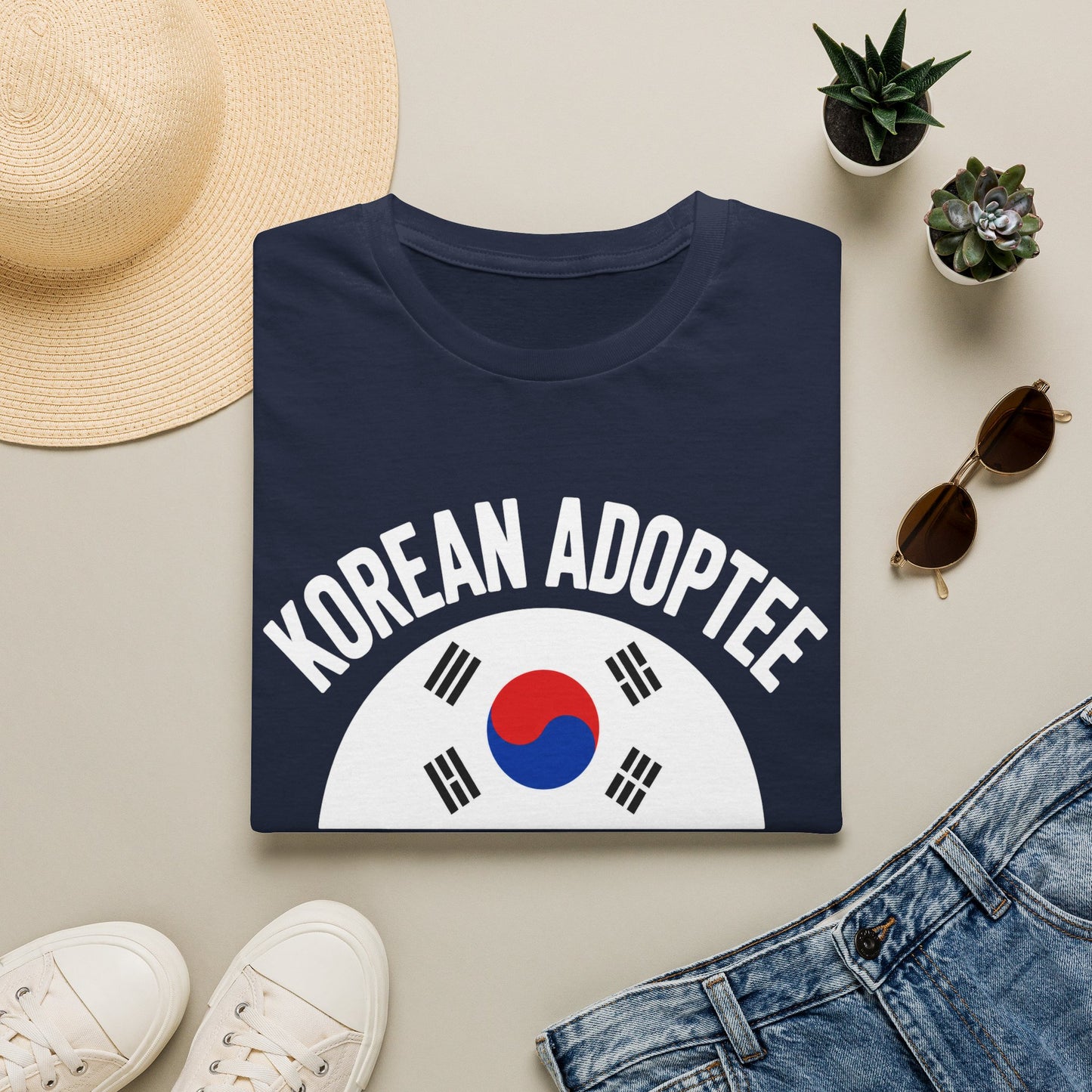 Korean Adoptee T-Shirt – Proud Korean Flag Graphic Tee