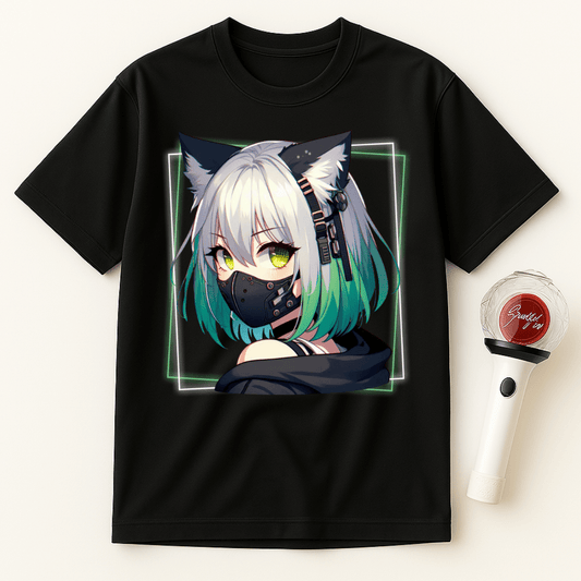 CYBERPUNK CAT GIRL UNISEX T-SHIRT