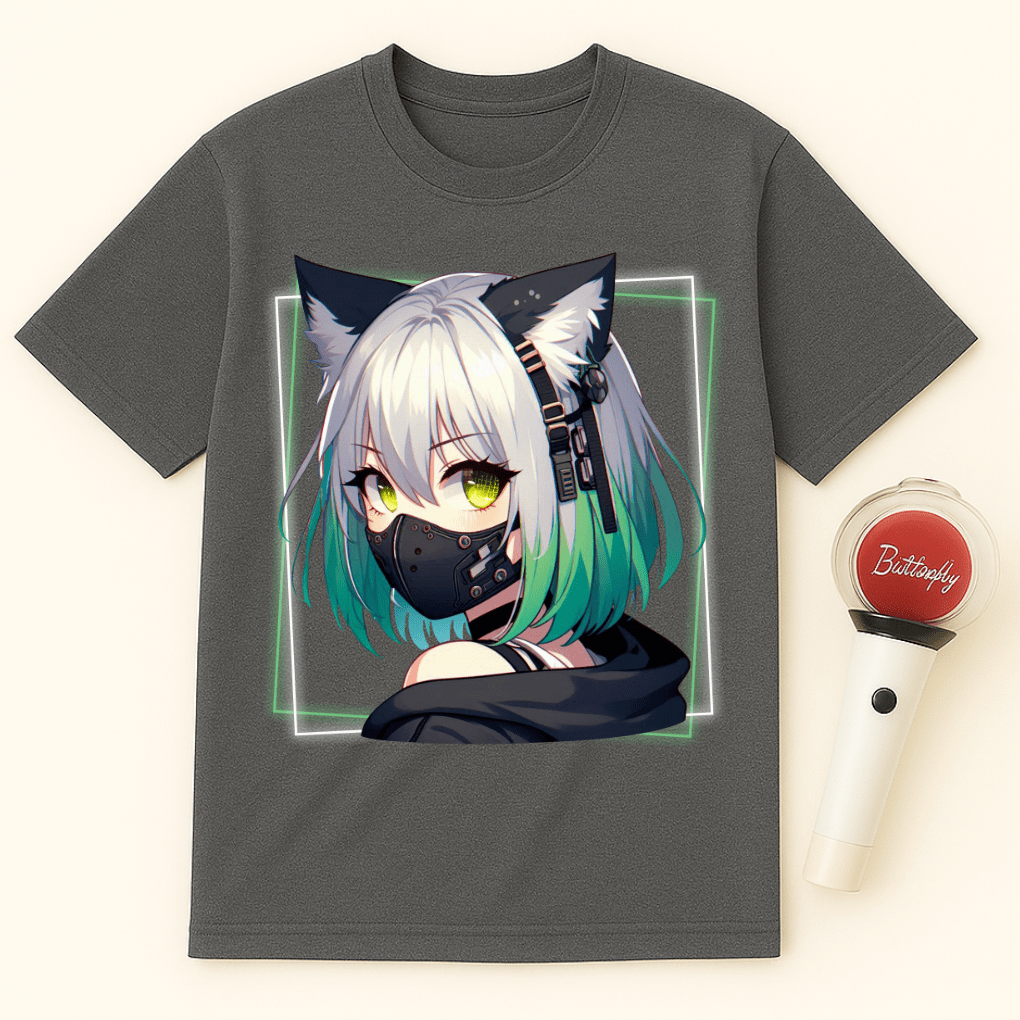 CYBERPUNK CAT GIRL UNISEX T-SHIRT