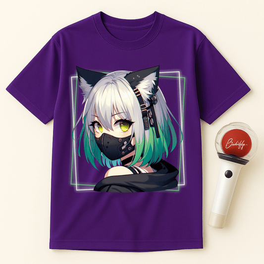 CYBERPUNK CAT GIRL UNISEX T-SHIRT