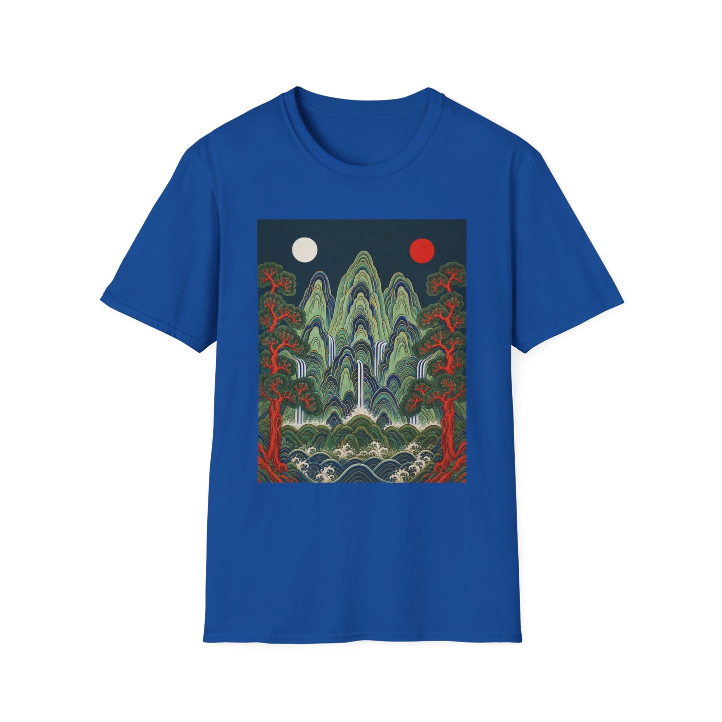 Asian Landscape Tee — Double Sun Mountain Art T-Shirt