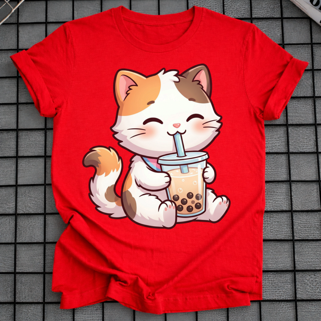 KATZE TRINKT BOBA T-SHIRT