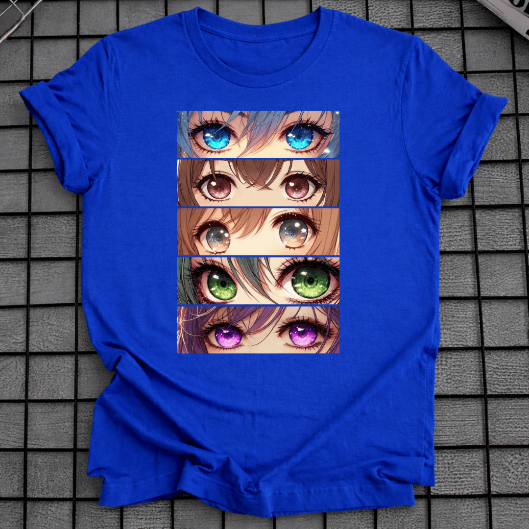 FARBENFROHES ANIME-AUGEN-T-SHIRT