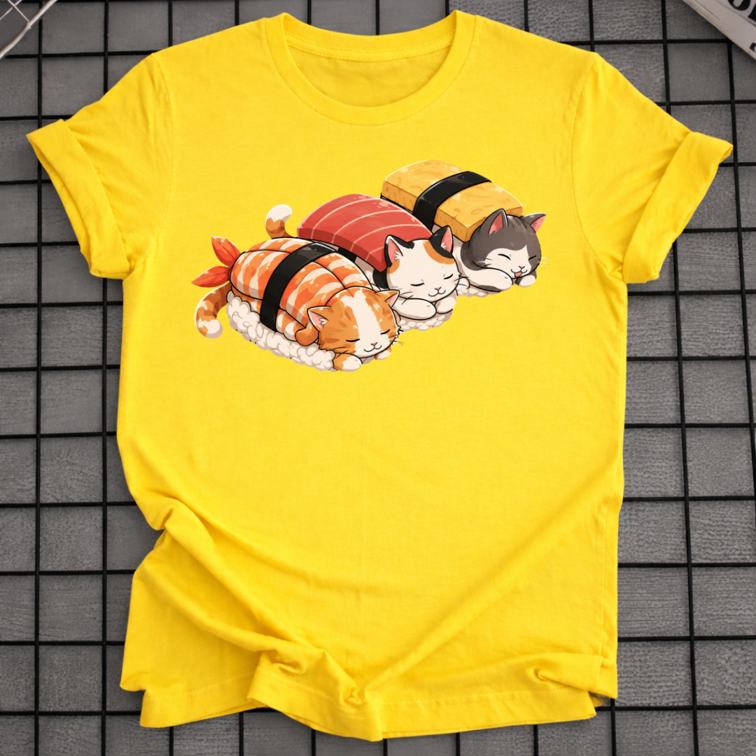 SCHLAFENDE KATZE SUSHI T-SHIRT