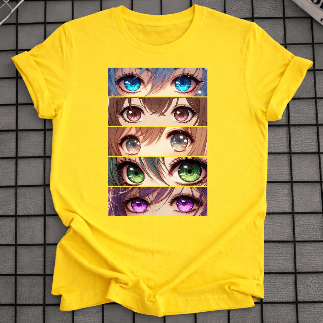 FARBENFROHES ANIME-AUGEN-T-SHIRT