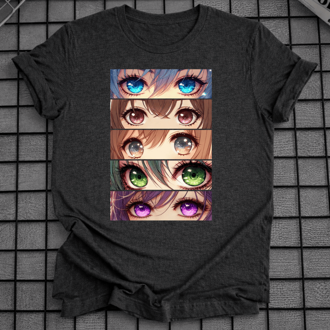 FARBENFROHES ANIME-AUGEN-T-SHIRT