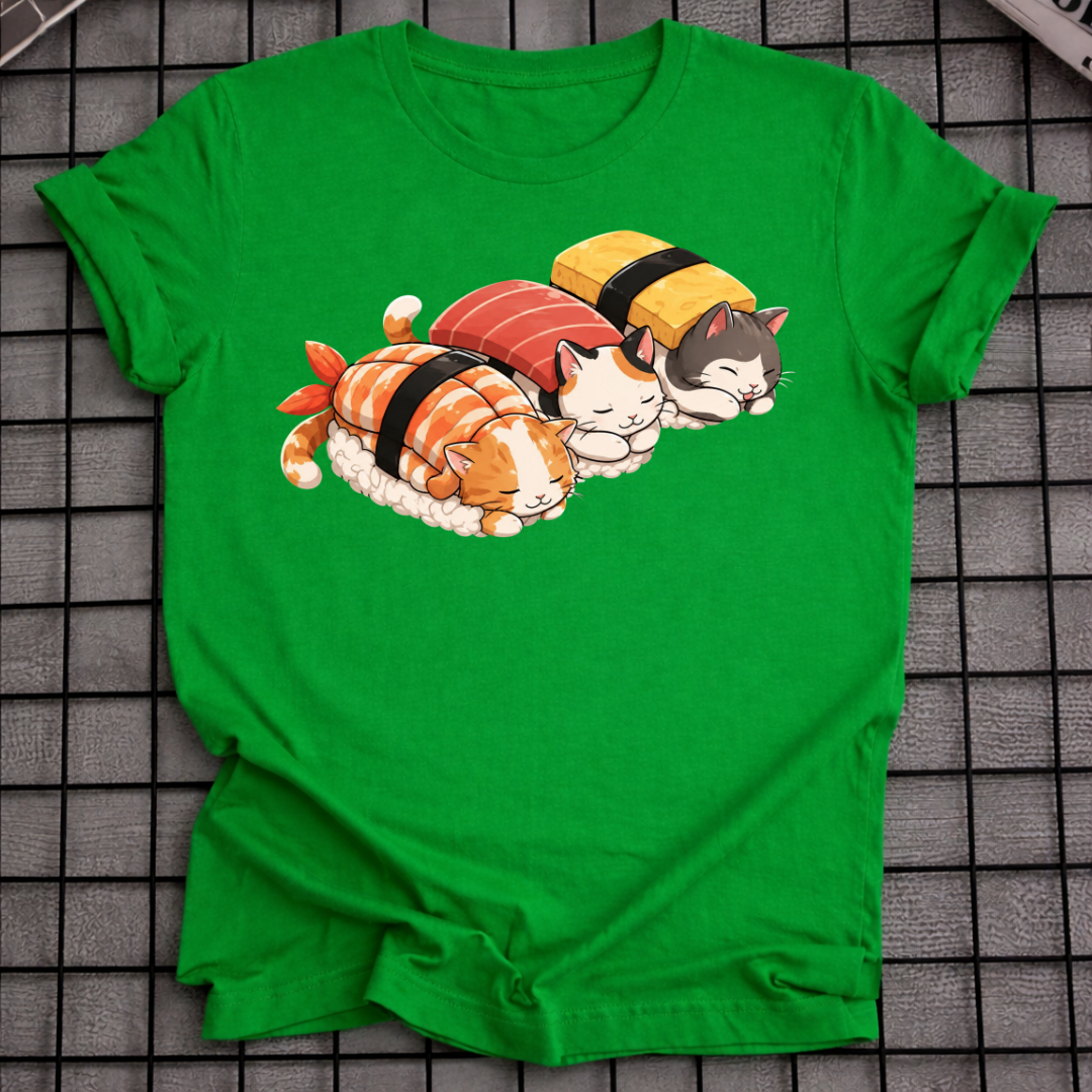 SCHLAFENDE KATZE SUSHI T-SHIRT