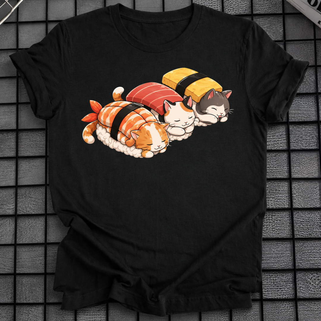 SCHLAFENDE KATZE SUSHI T-SHIRT