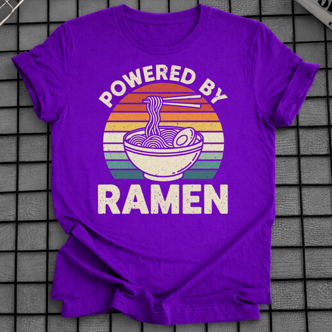 RETRO POWERED BY RAMEN T-SHIRT