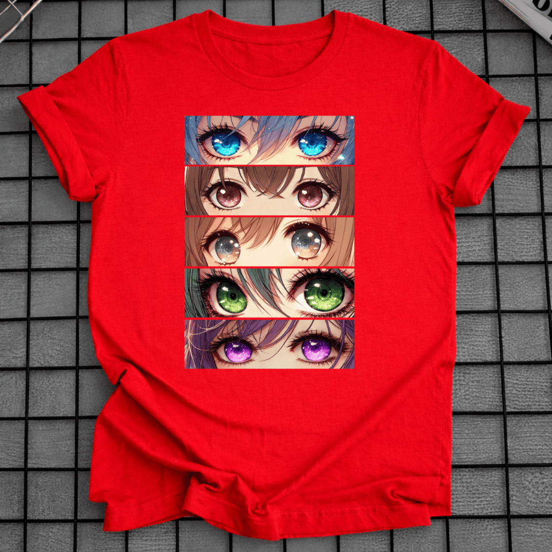 FARBENFROHES ANIME-AUGEN-T-SHIRT