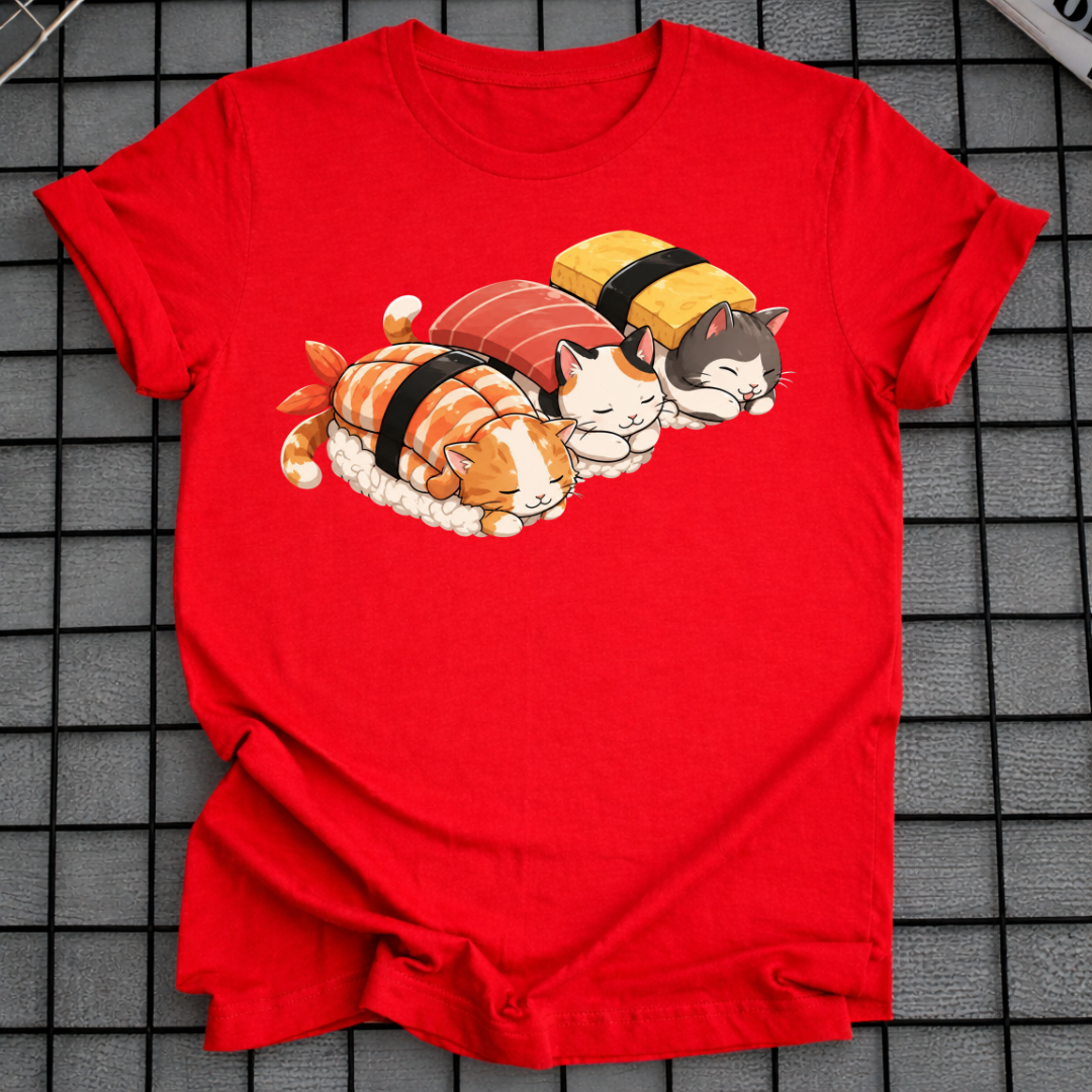 SCHLAFENDE KATZE SUSHI T-SHIRT