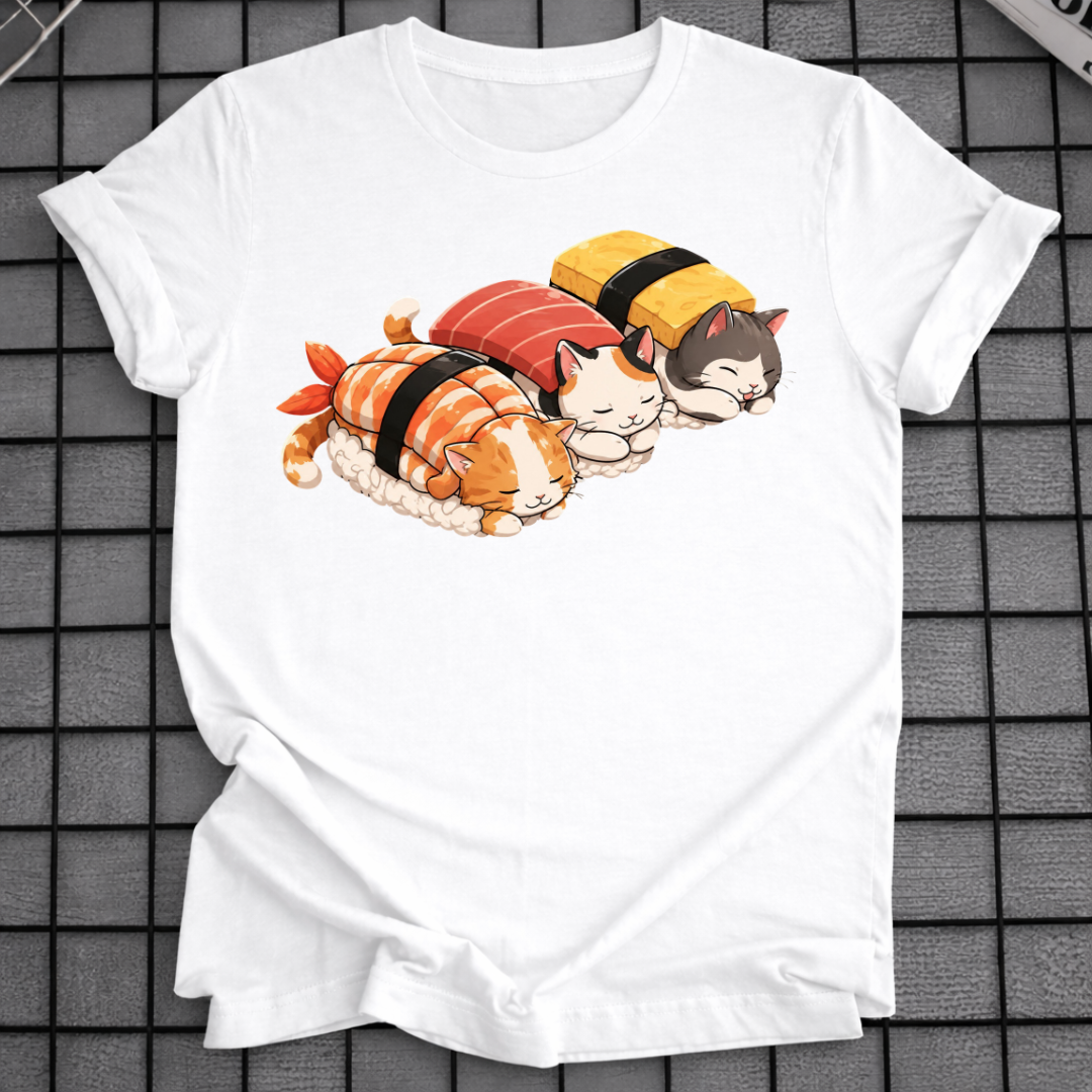 SCHLAFENDE KATZE SUSHI T-SHIRT