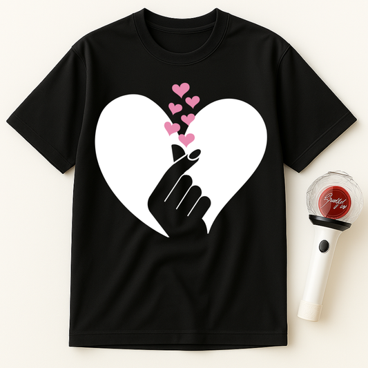 BIG HEART FINGER HEART UNISEX T-SHIRT