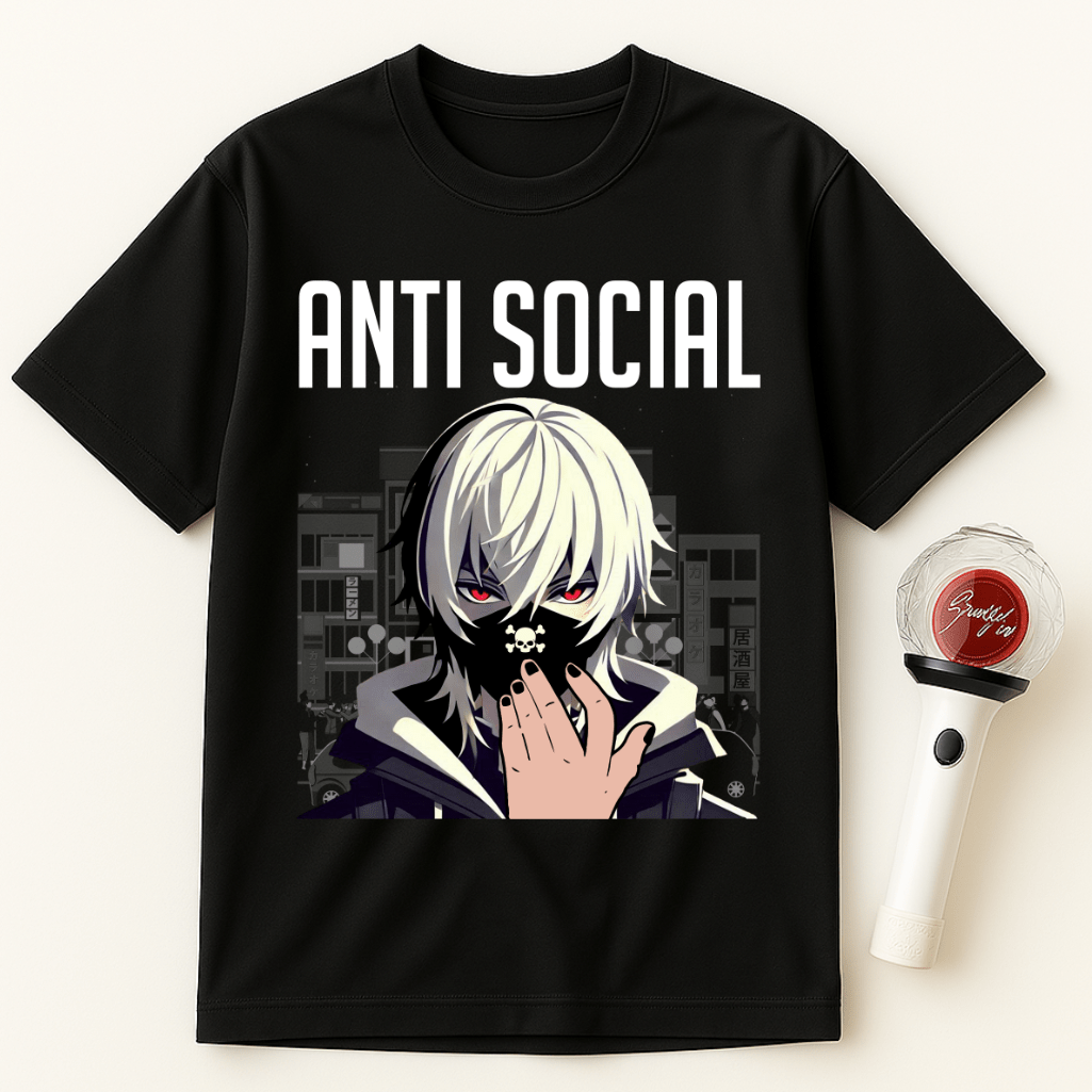 ANTI SOCIAL ANIME BOY UNISEX T-SHIRT